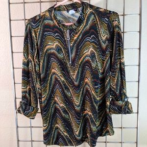 Wild wild wild. If you love bold clothing...this   shirt is for you. Size:  P/M